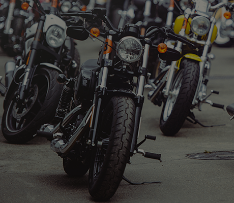 Motorcycles parked at event