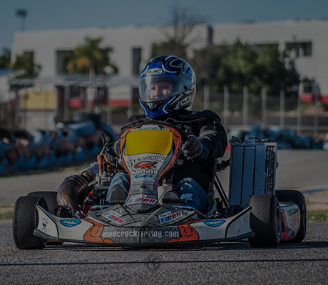 Go-kart racing on track