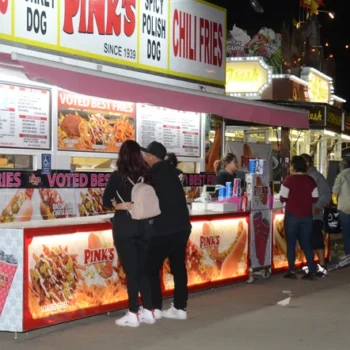 Food vendors at night fair